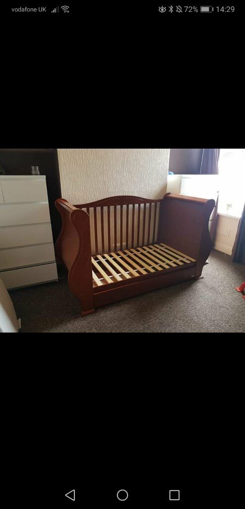 tutti bambini louis cot bed walnut